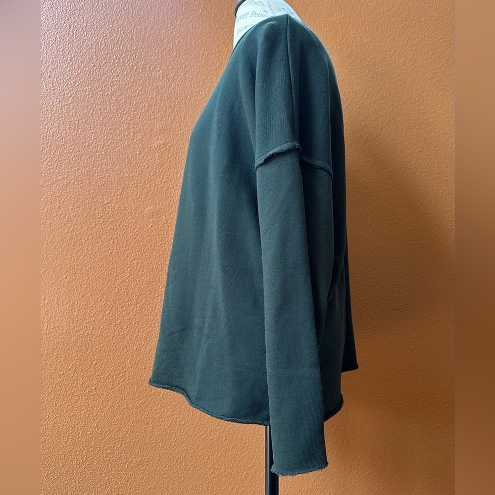 Eileen Fisher Forest Green Crewneck Sweatshirt Size Large New Without Tags! - Picture 6 of 10